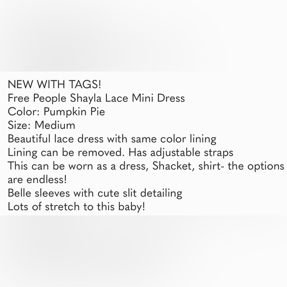 NWT Free People Shayla Lace Mini Dress - M - Picture 6 of 6